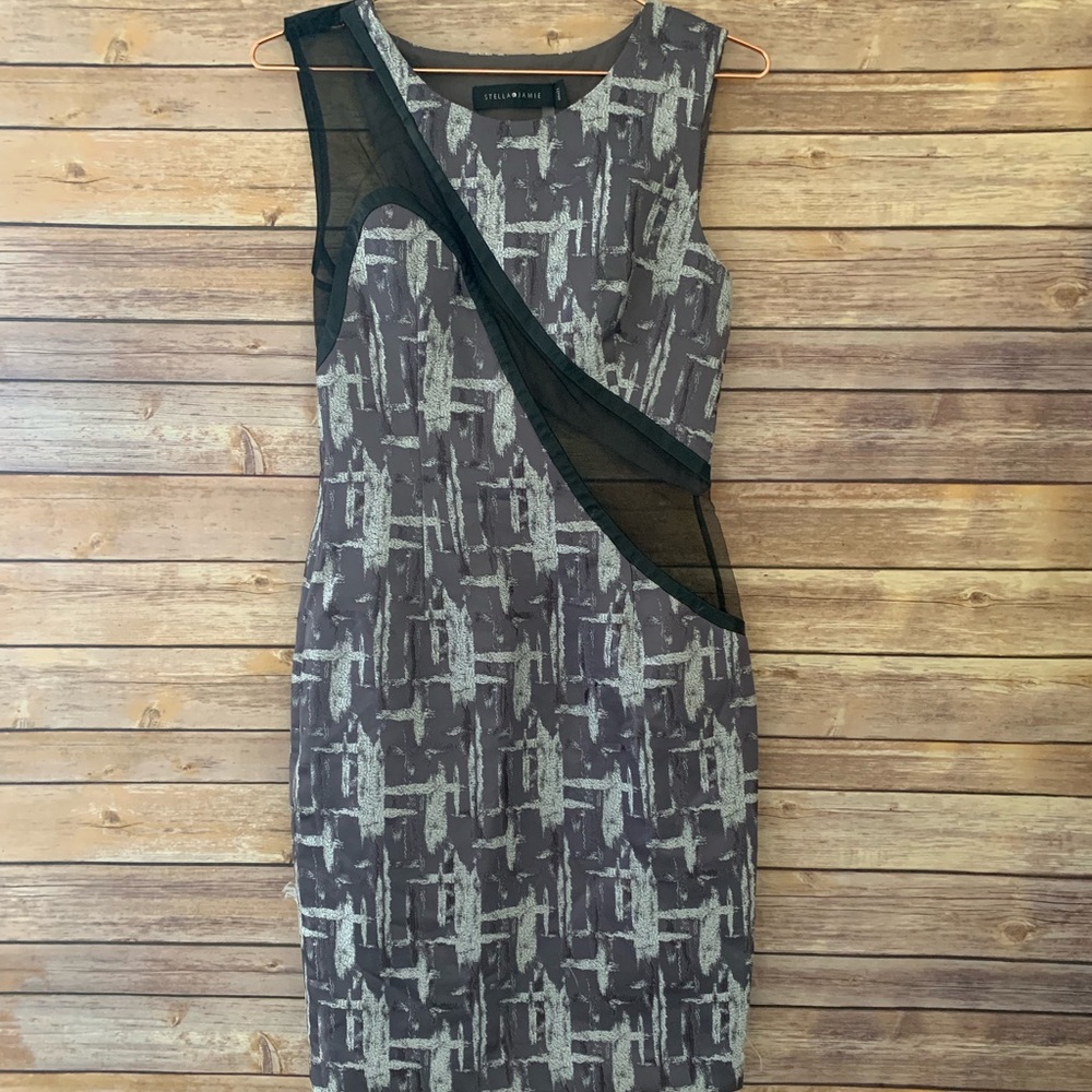 Stella & Jamie grey small fitted dress